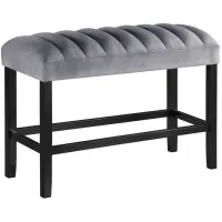 Pascal Bench in Black;Gray by Crown Mark