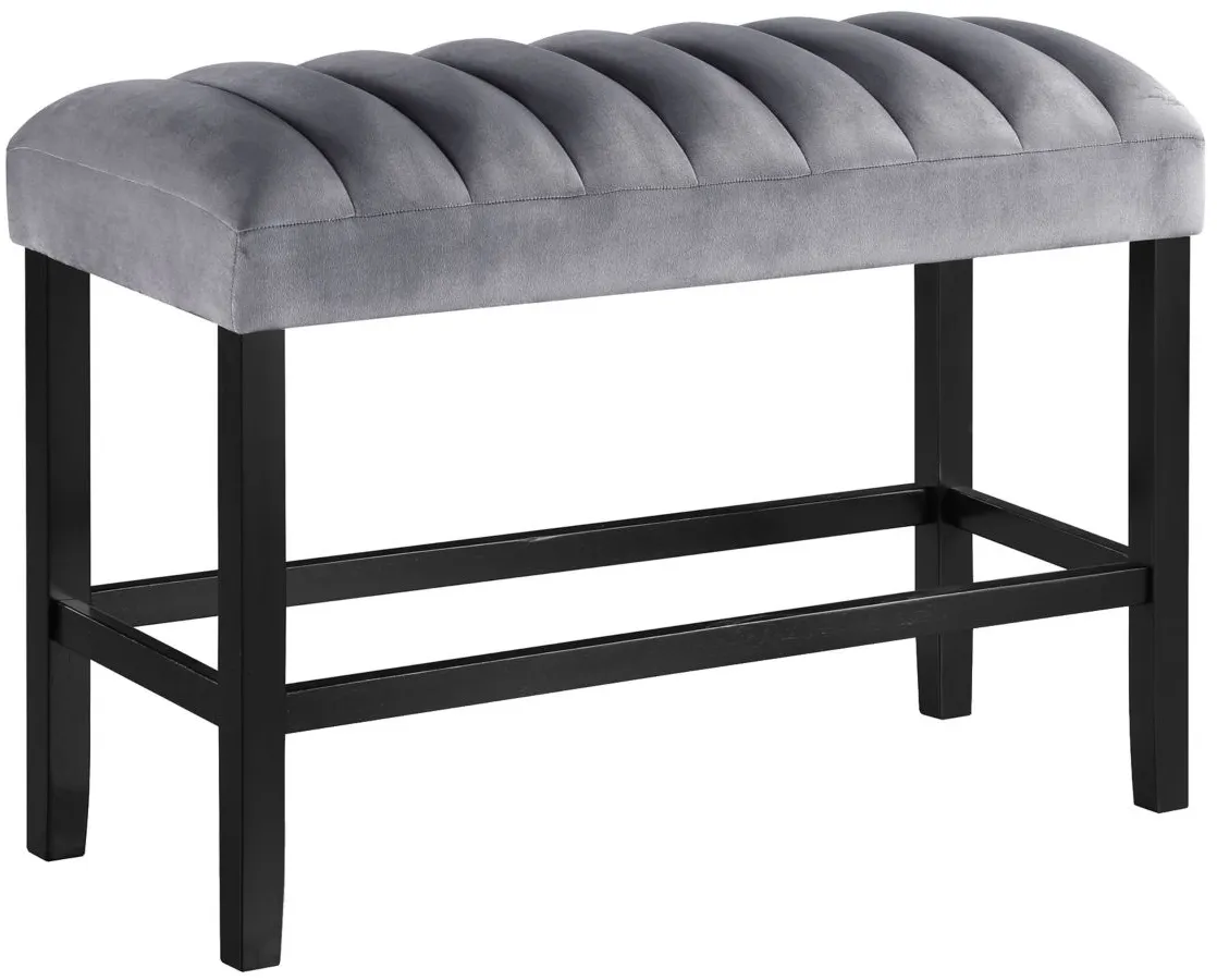 Pascal Bench in Black;Gray by Crown Mark