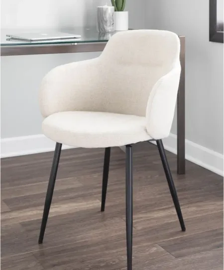 Boyne Dining Chair in Black, Cream by Lumisource