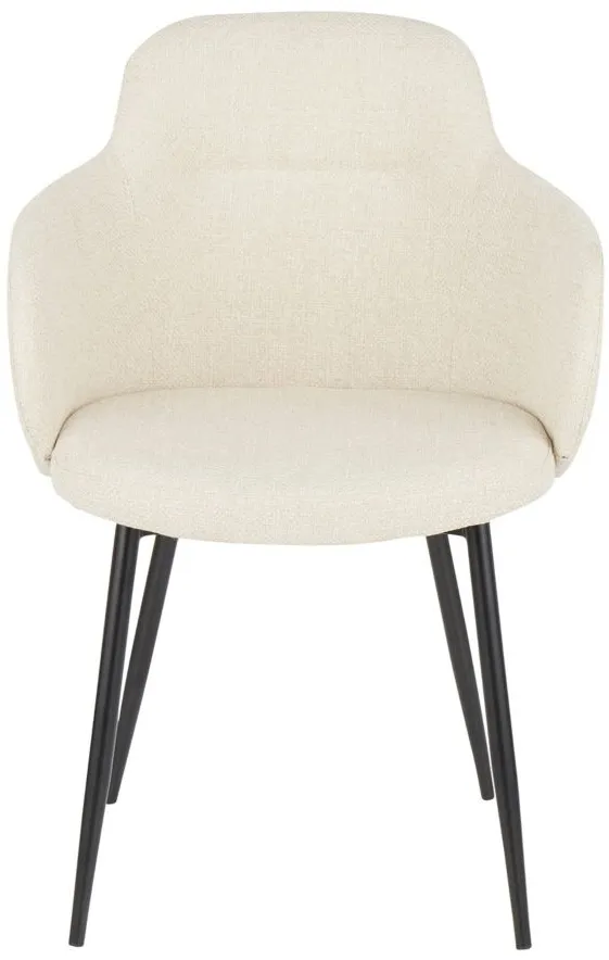 Boyne Dining Chair in Black, Cream by Lumisource