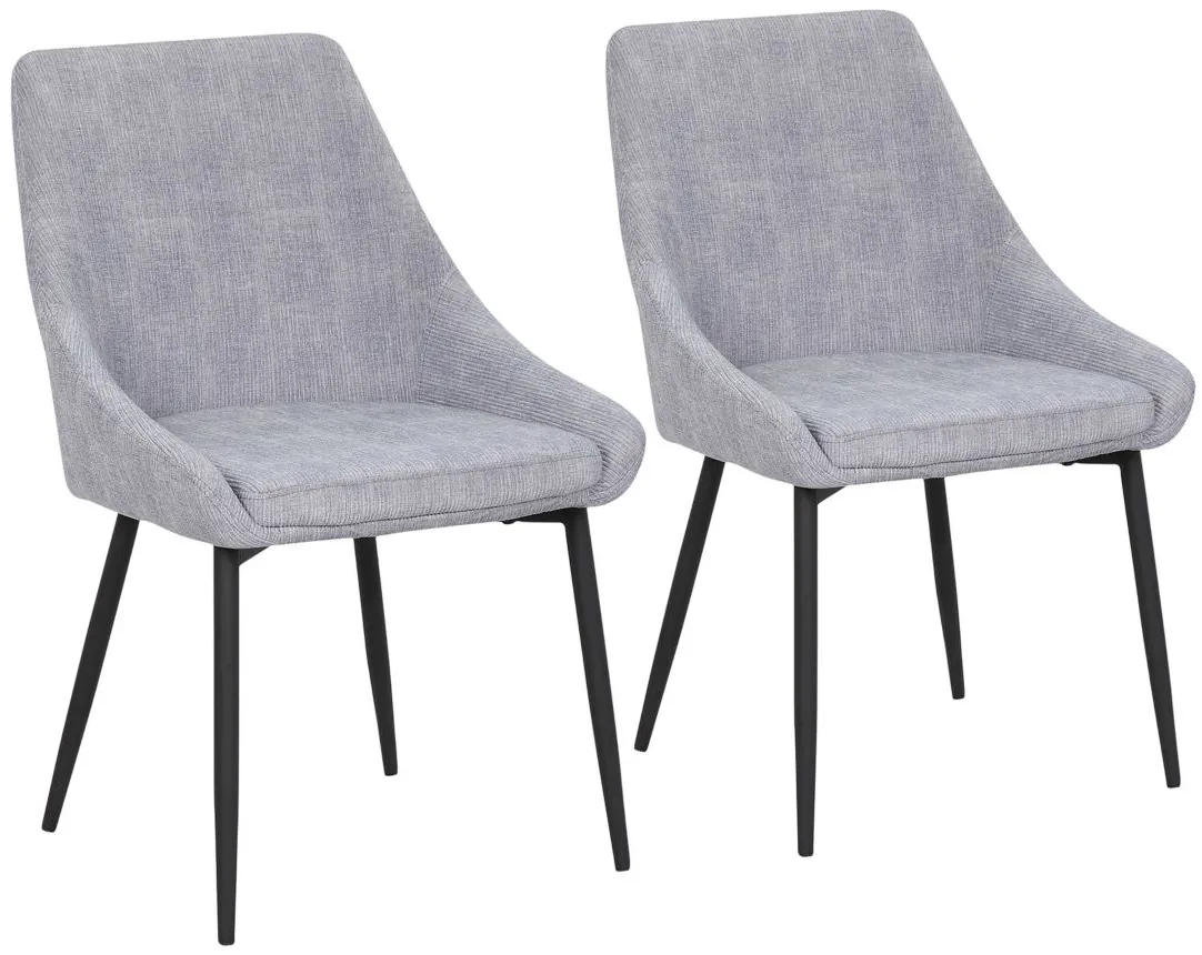 Diana Dining Chairs: Set of 2 in Black, Grey by Lumisource