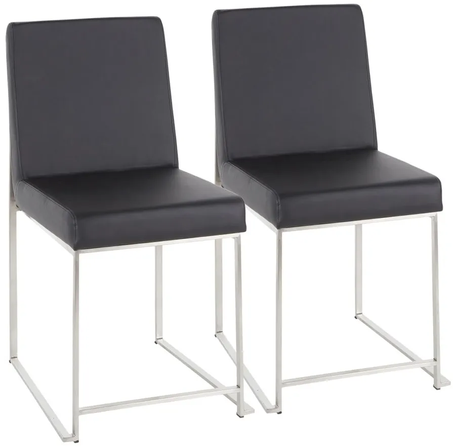 Fuji Dining Chairs: Set of 2 in Black by Lumisource