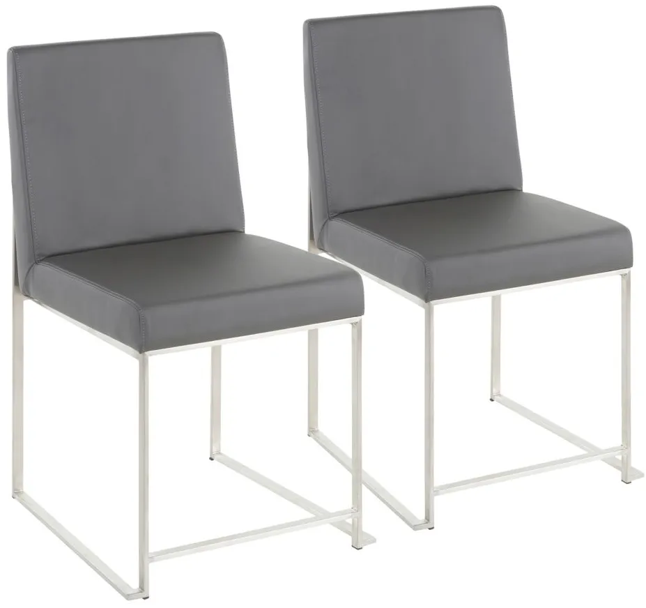 Fuji Dining Chairs: Set of 2 in Grey by Lumisource