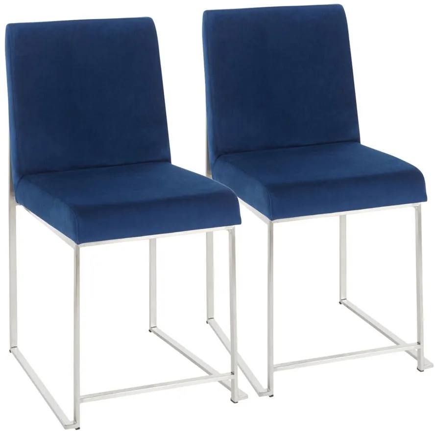 Fuji Dining Chairs: Set of 2 in Blue by Lumisource