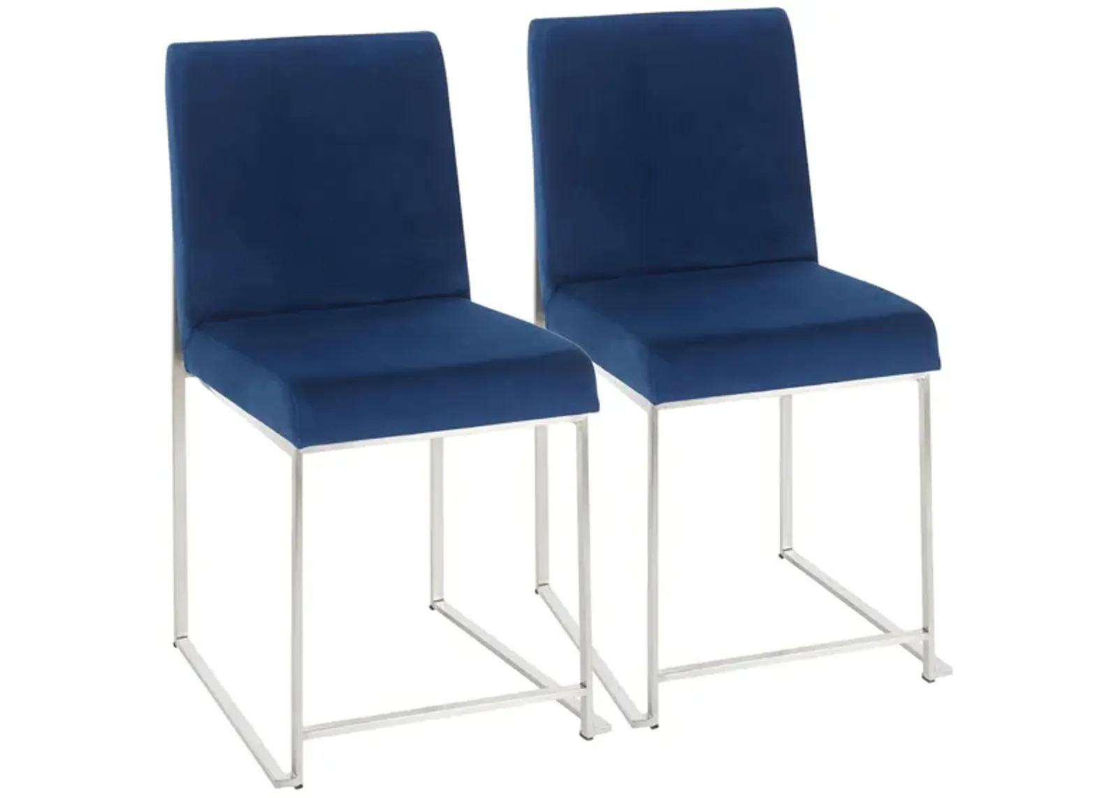 Fuji Dining Chairs: Set of 2 in Blue by Lumisource