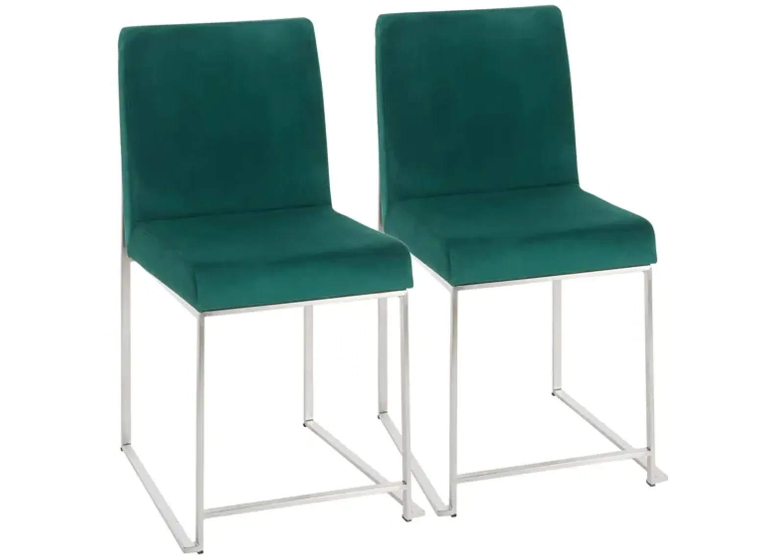 Fuji Dining Chairs: Set of 2 in Green by Lumisource