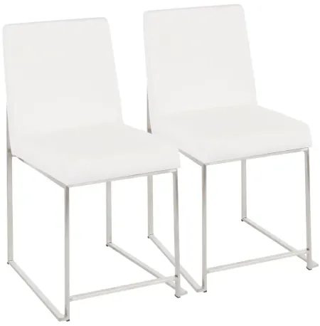 Fuji Dining Chairs: Set of 2 in White by Lumisource