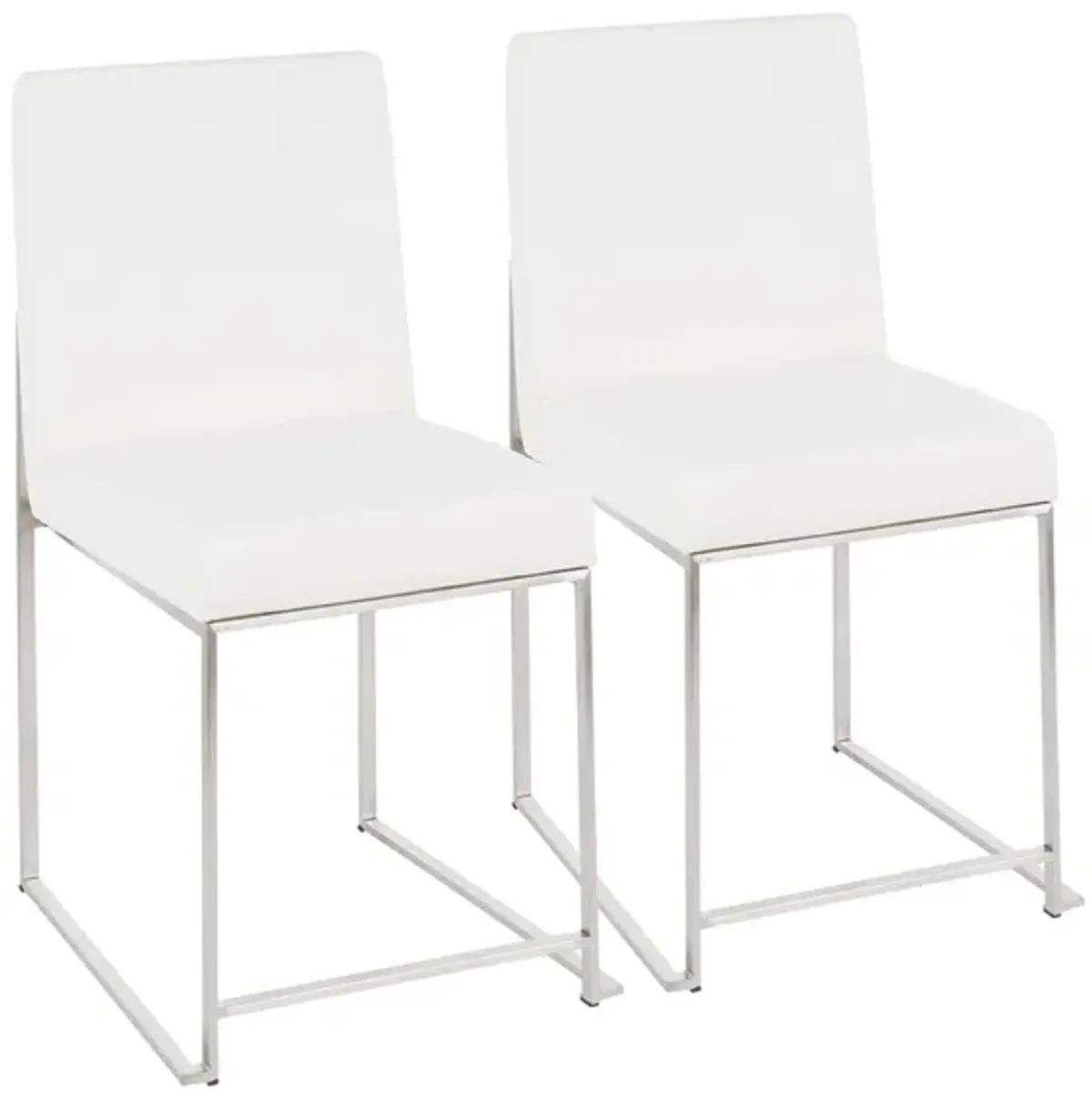 Fuji Dining Chairs: Set of 2 in White by Lumisource