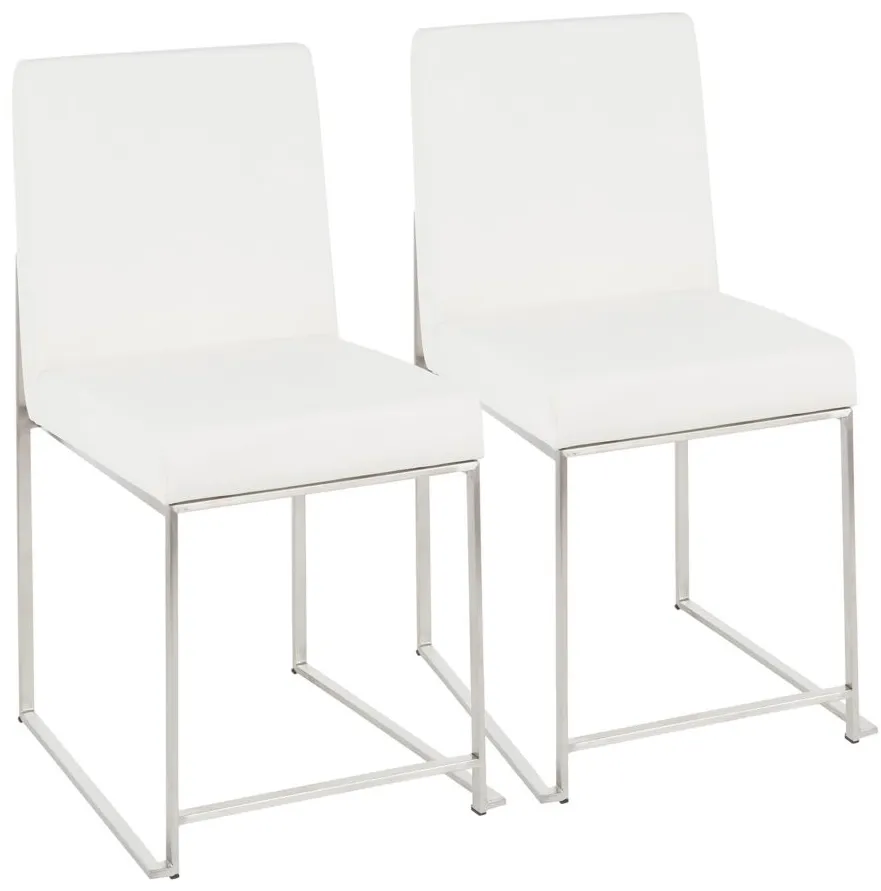 Fuji Dining Chairs: Set of 2 in White by Lumisource