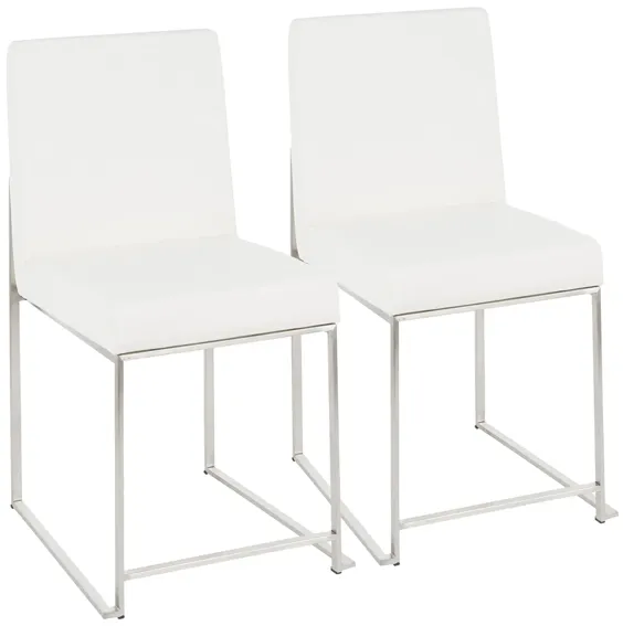 Fuji Dining Chairs: Set of 2 in White by Lumisource