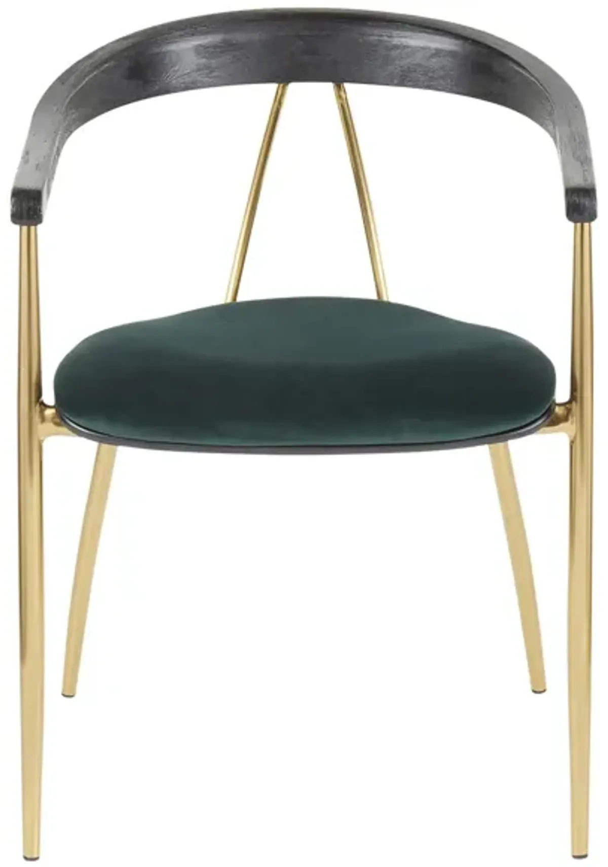 Vanessa Dining Chairs: Set of 2 in Gold, Green, Black by Lumisource