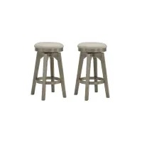 Pine Crest Backless Barstool - Set of 2 in Burnished Gray by ECI