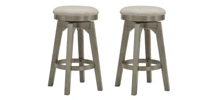Pine Crest Backless Barstool - Set of 2 in Burnished Gray by ECI
