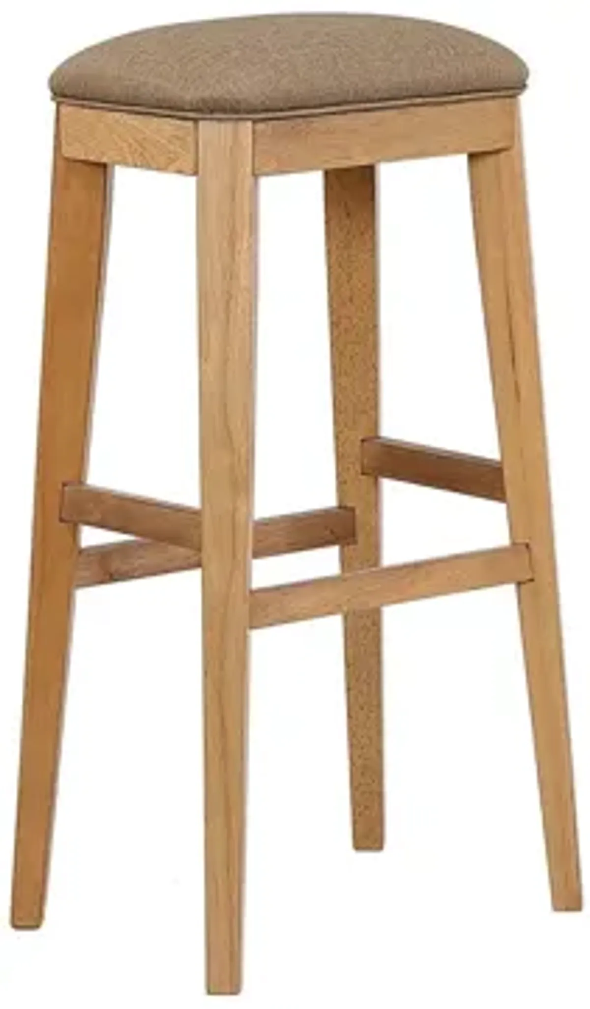 Logans Edge Saddle Counter Stool Set of 2 in Natural Wood by ECI