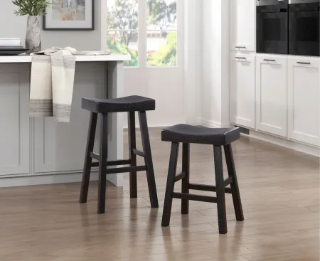 Oxton 29" Stool- Set of 2 in Black by Homelegance