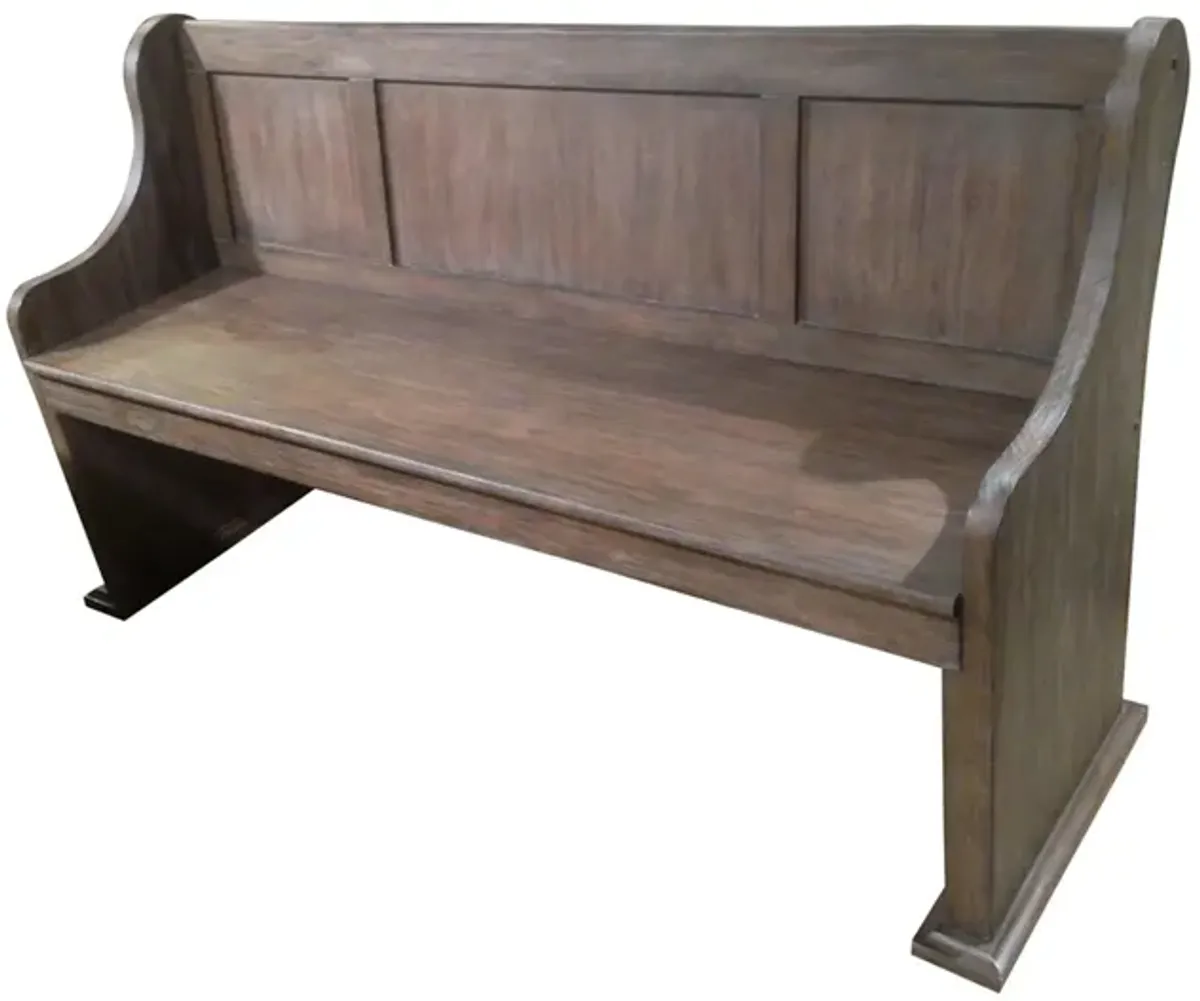 Olivia Dining Bench in Distressed Powdered Oak by Homelegance