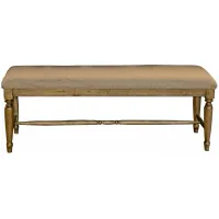 Bennet Upholstered Dining Bench in Smoky Quartz by A-America