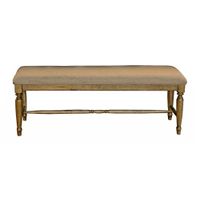 Bennet Upholstered Dining Bench in Smoky Quartz by A-America