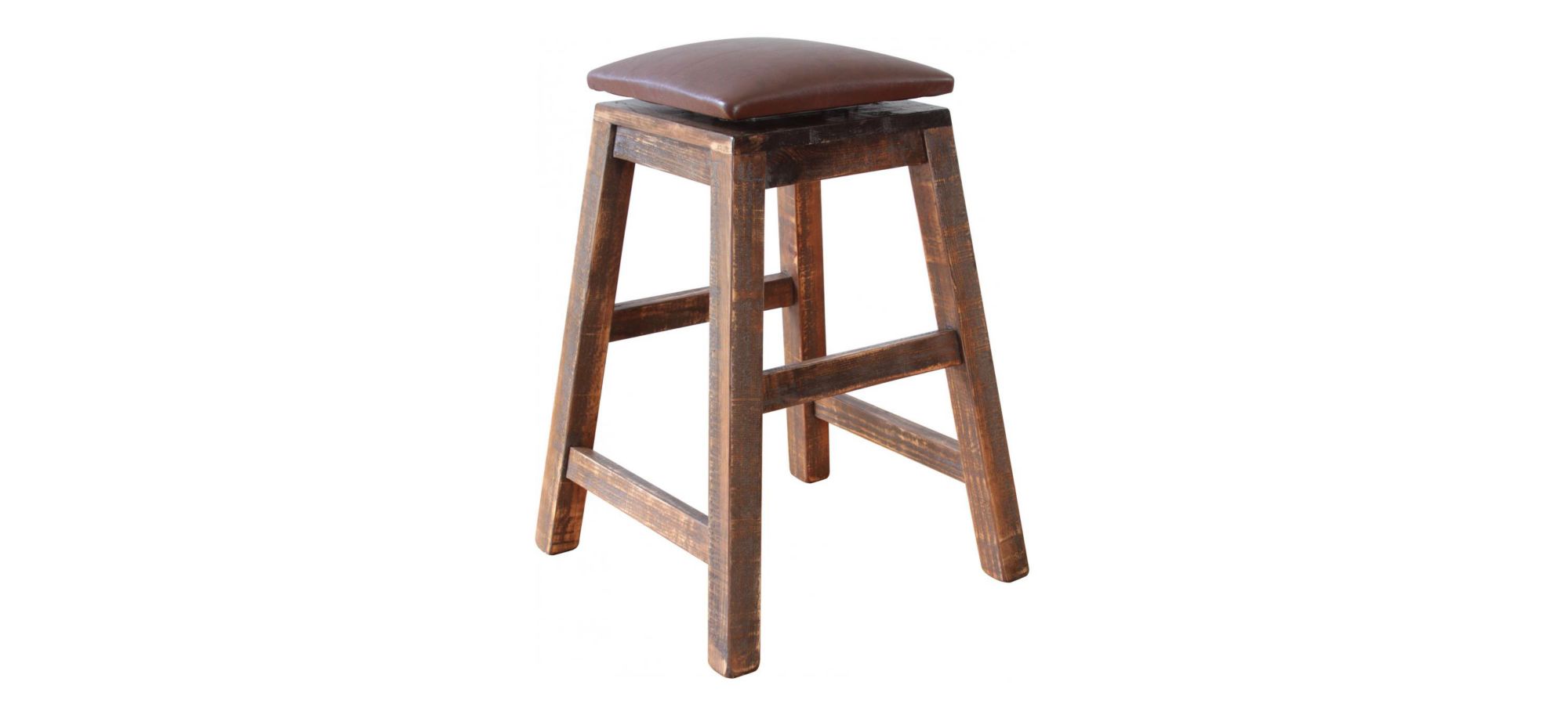 Antique Counter Height Stool in Antique Mulitcolor by International Furniture Direct