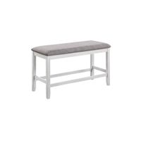 Nina Counter-Height Bench in Gray by Crown Mark
