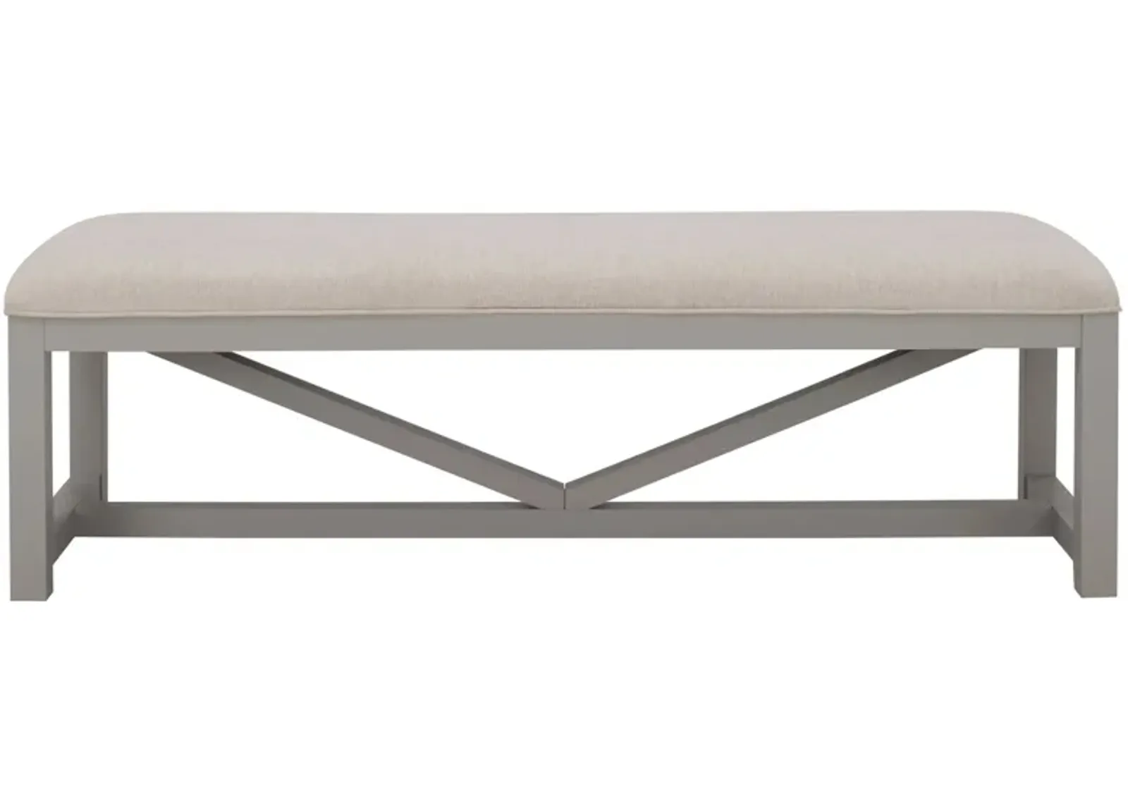 Crew Bench in Gray Skies by Riverside Furniture