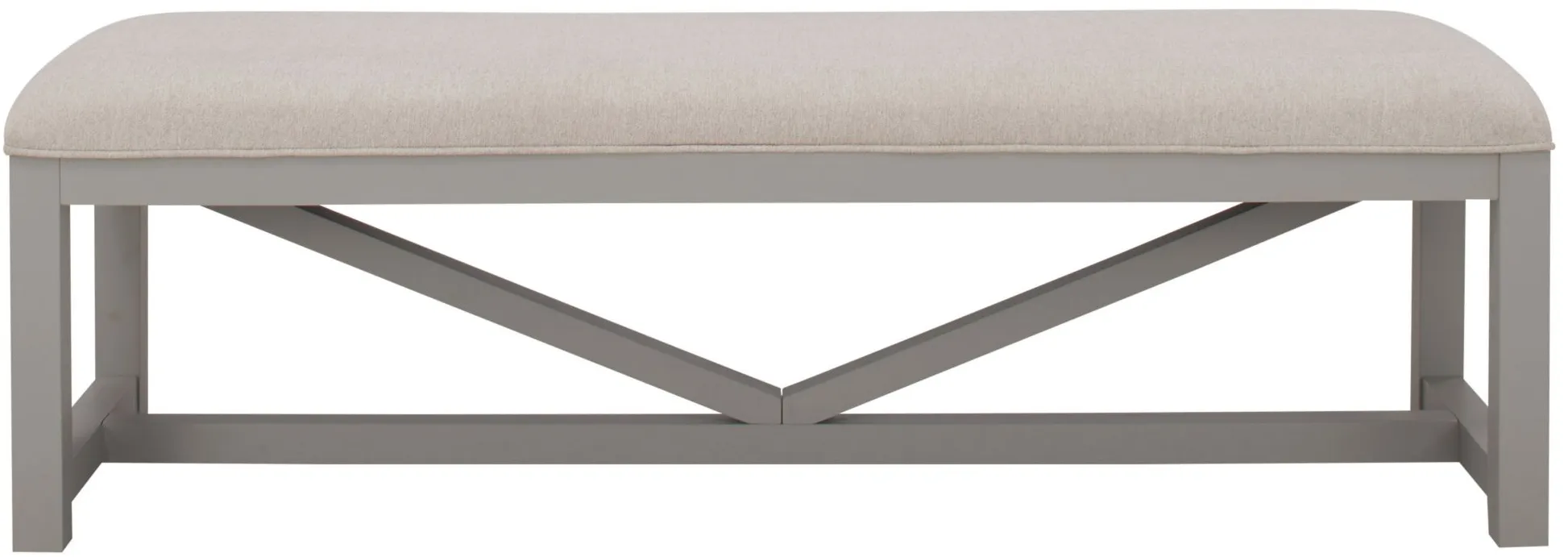 Crew Bench in Gray Skies by Riverside Furniture
