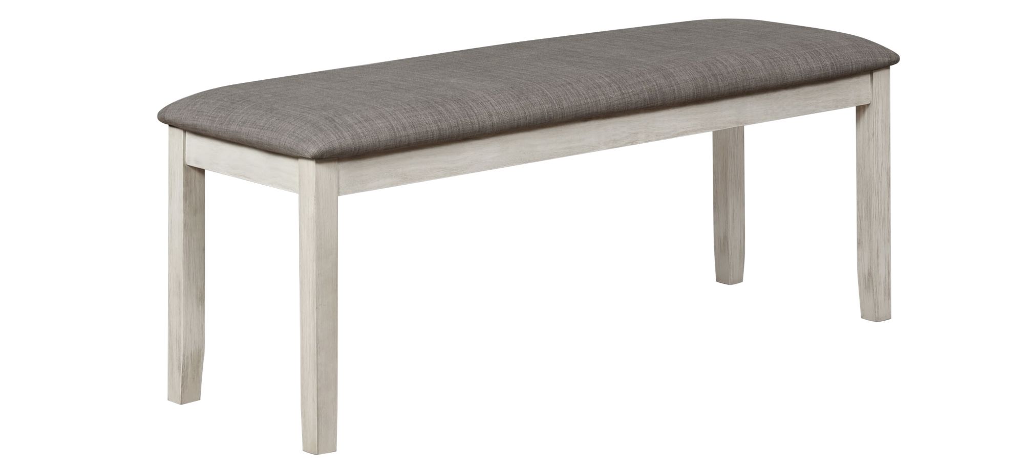 Nina Dining Bench in White and Honey by Crown Mark
