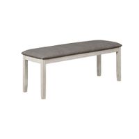 Nina Dining Bench in White and Honey by Crown Mark