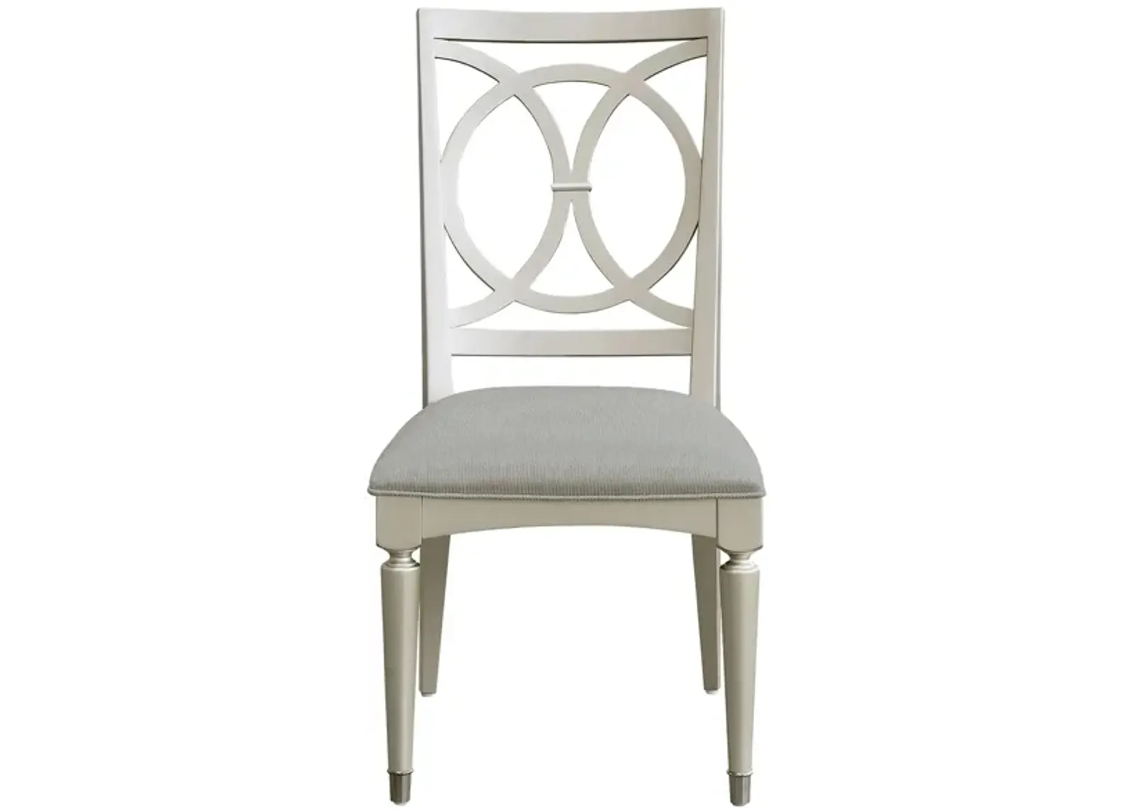 Zoey Wood Back Side Chair Set of 2 in Silver by Home Meridian International