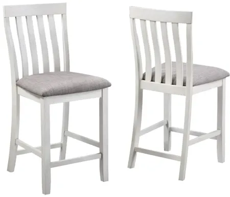 Nina Counter-Height Chair: Set of 2 in Gray by Crown Mark