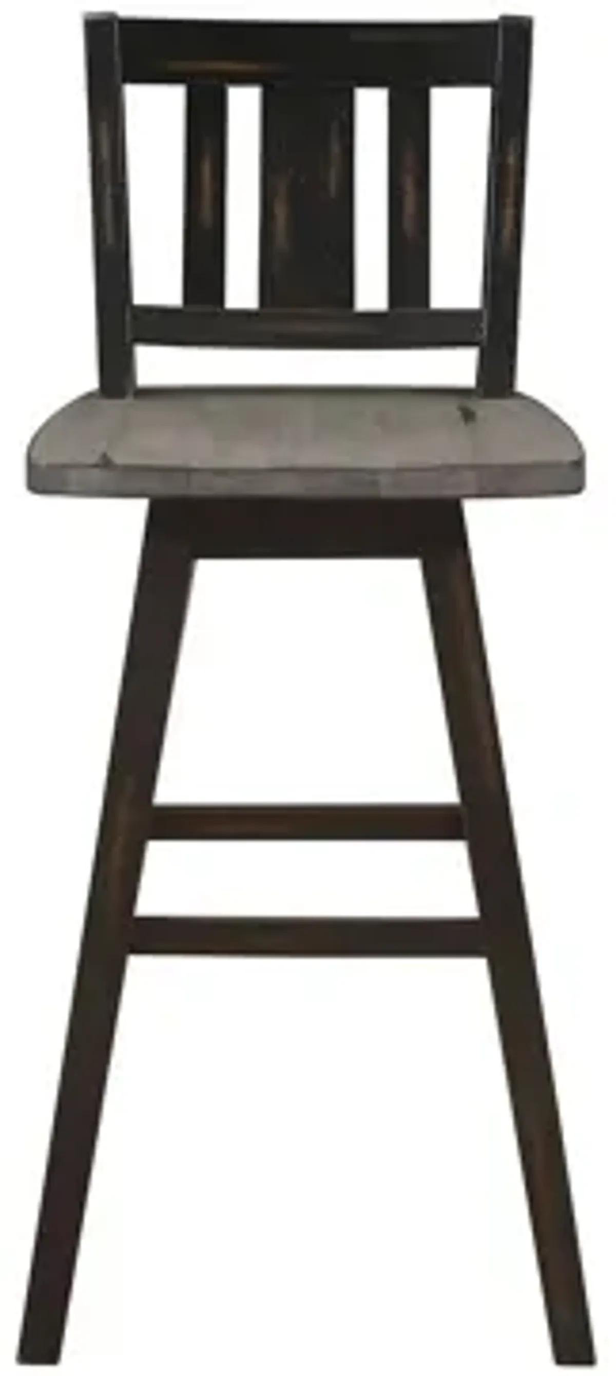 Trouvaille Bar Height Swivel Chair With Slat Back - Set of 2