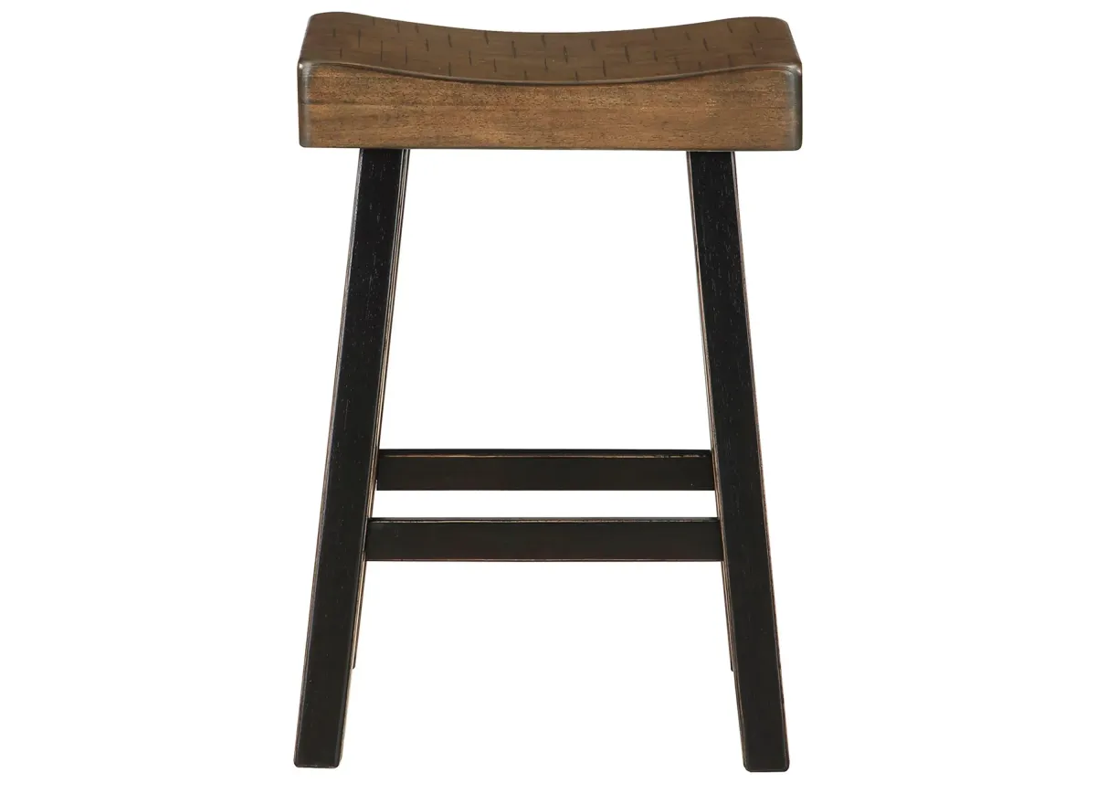 Oxton 24" Stool- Set of 2 in 2-Tone Finish (Black and Brown) by Homelegance