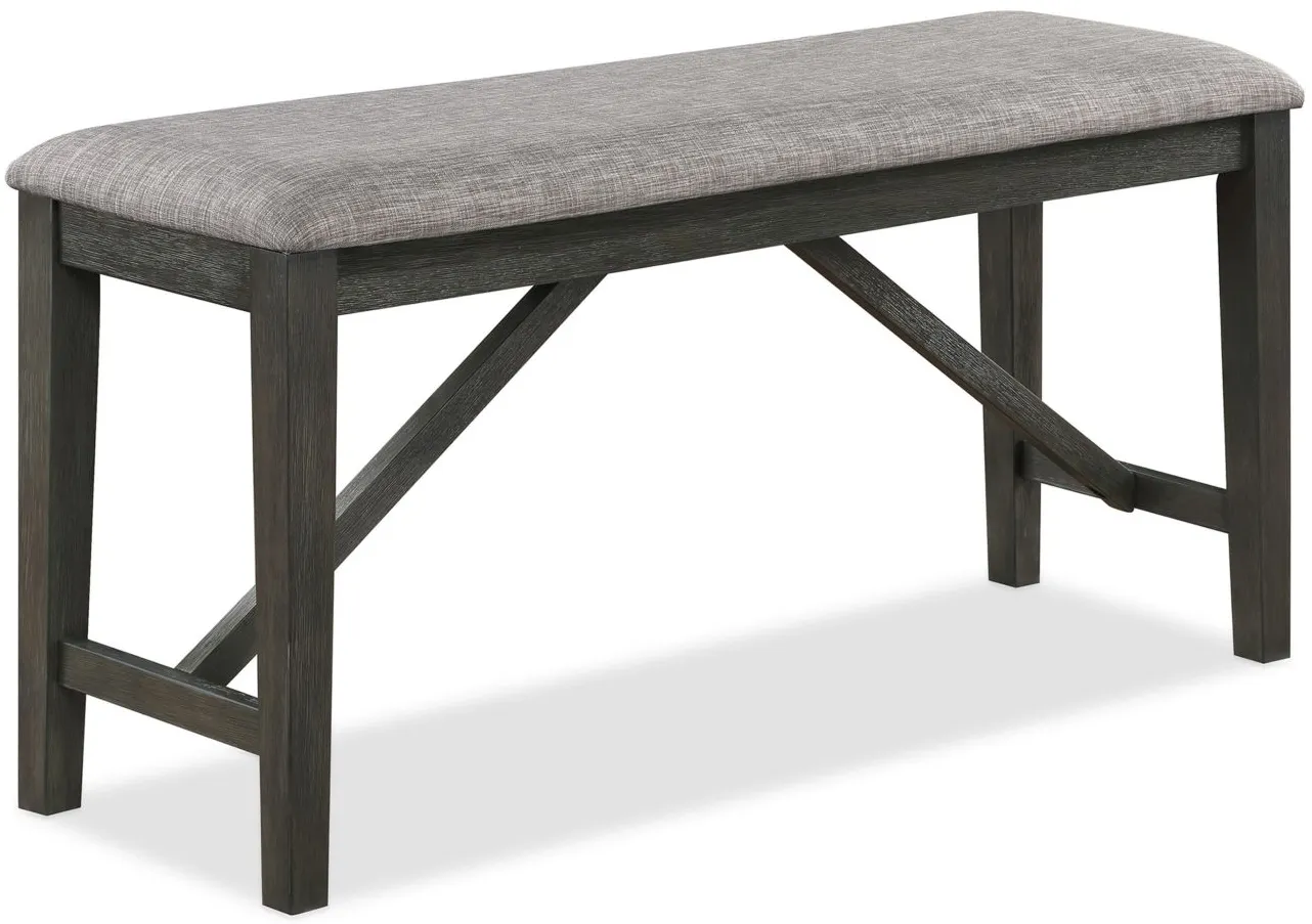 Rufus Bench in Chalk Grey by Crown Mark