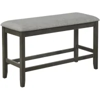 Nina Counter-Height Dining Bench in Gray by Crown Mark