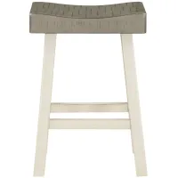 Oxton 24" Stool- Set of 2 in 2-Tone Finish (White and Coffee) by Homelegance