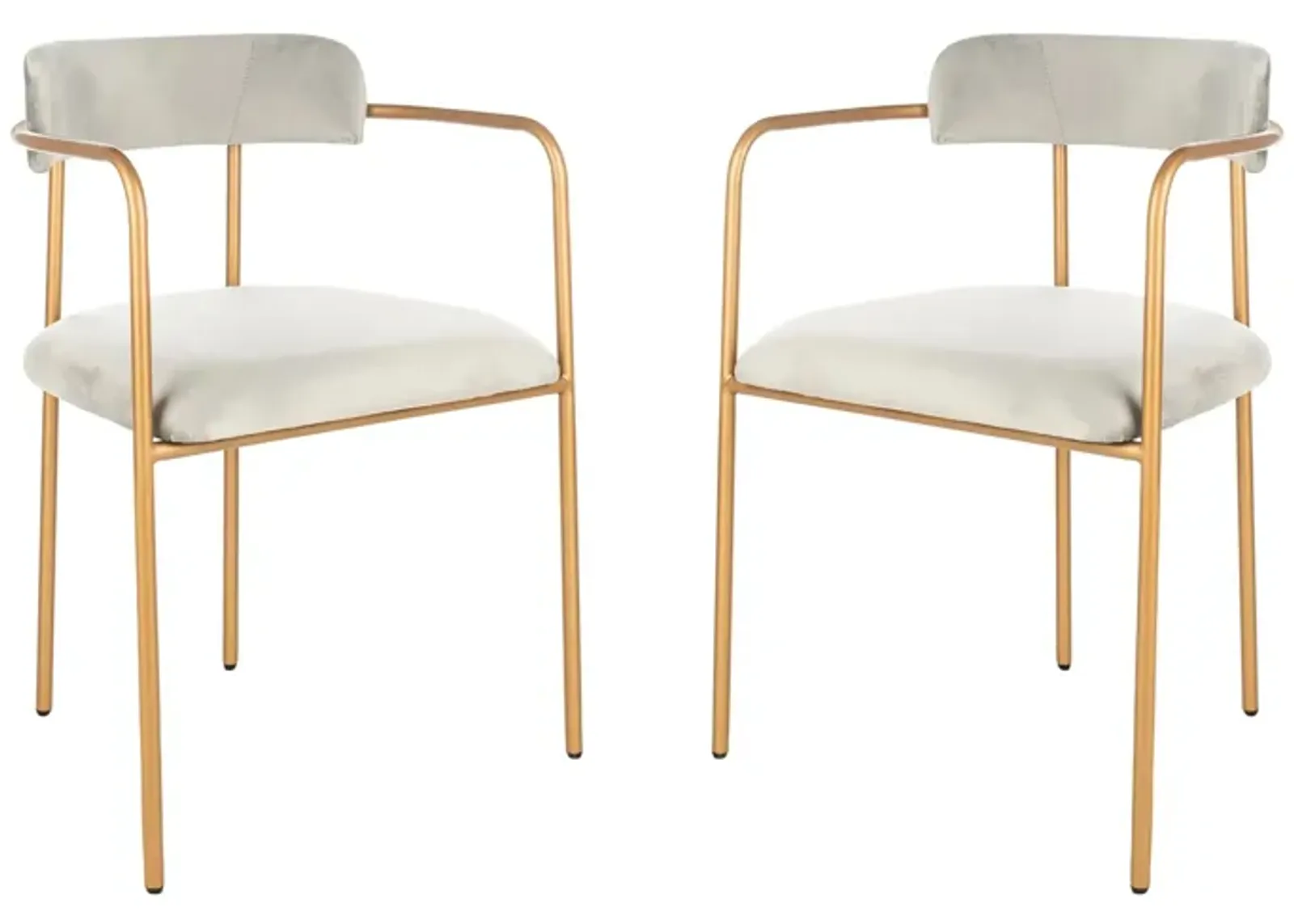 Camille Side Chair in Grey / Gold by Safavieh