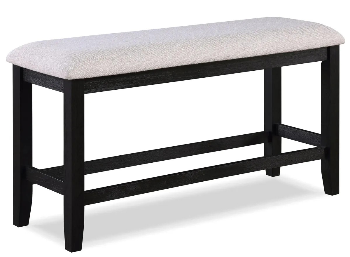 Regent Counter Height Bench in Charcoal by Crown Mark