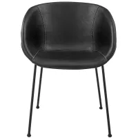 Zach Armchair Set of 2 in Black by EuroStyle