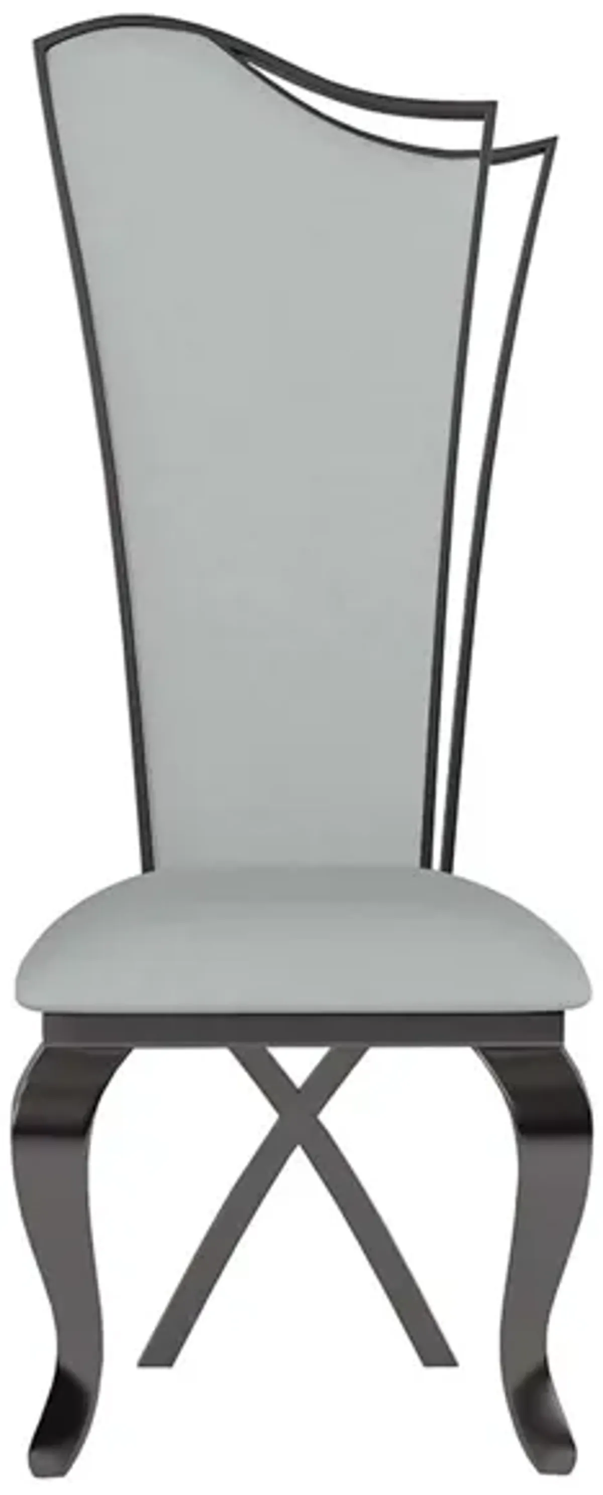 Nadia Side Chair- Set of 2 in Gray by Chintaly Imports