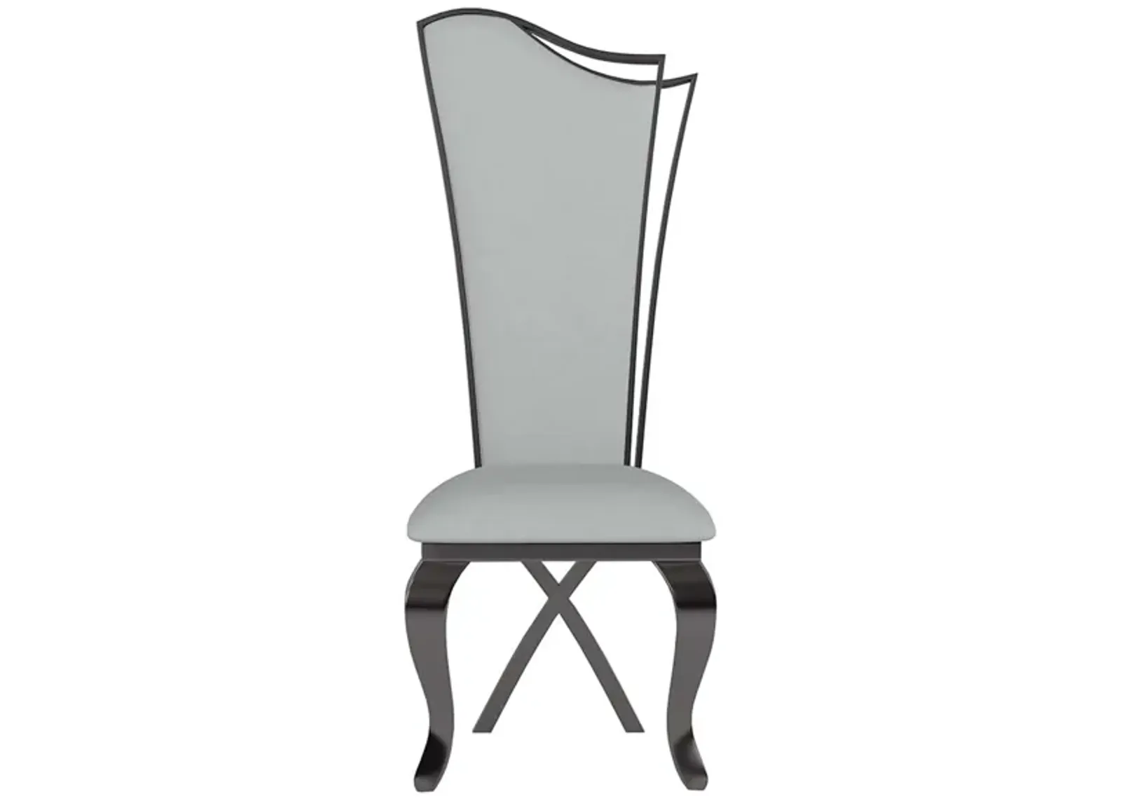 Nadia Side Chair- Set of 2 in Gray by Chintaly Imports