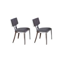 Mavis Dining Chairs - Set of 2 in Gray by Chintaly Imports