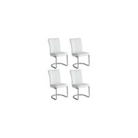 Fairchild Dining Chairs - Set of 4 in White by Chintaly Imports