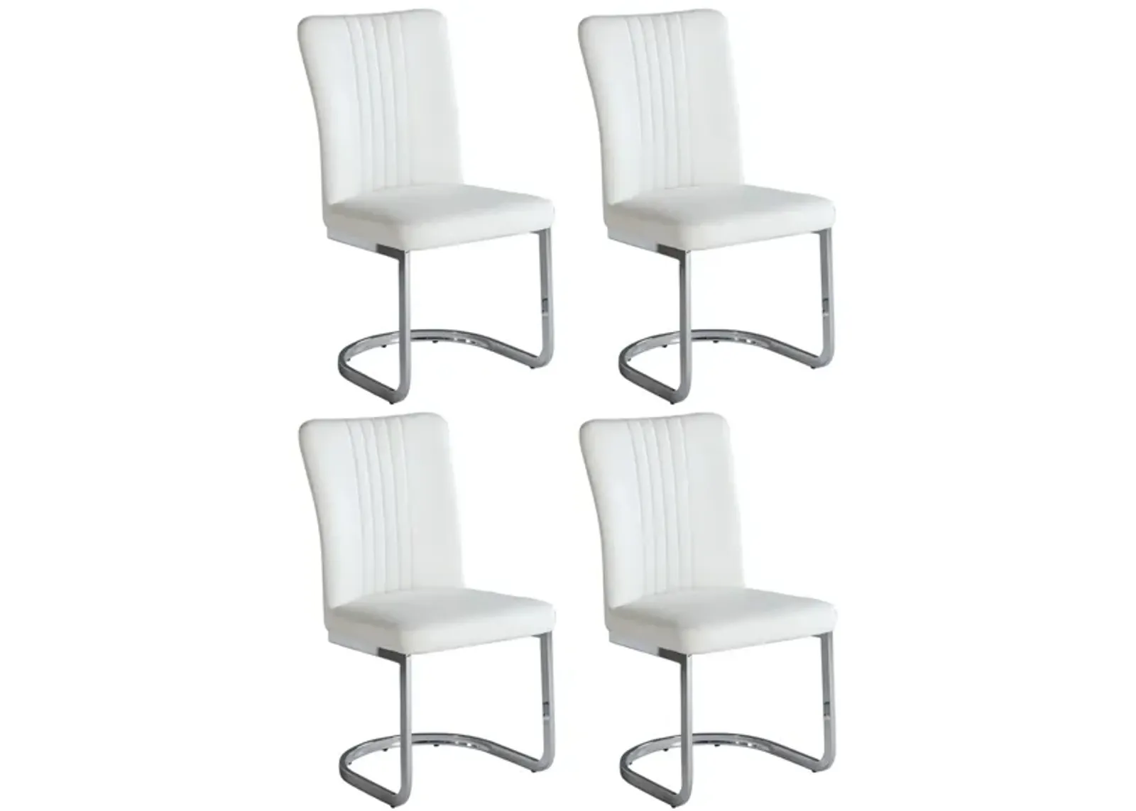 Fairchild Dining Chairs - Set of 4 in White by Chintaly Imports