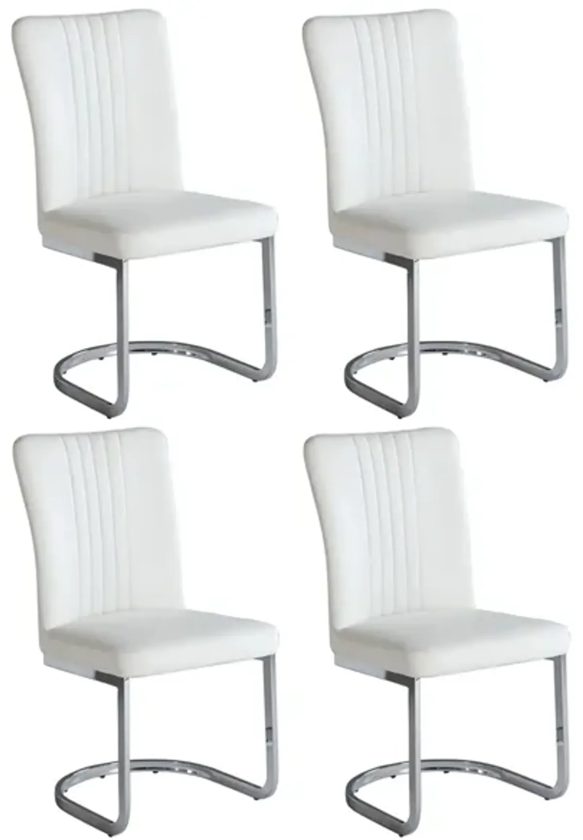 Fairchild Dining Chairs - Set of 4 in White by Chintaly Imports