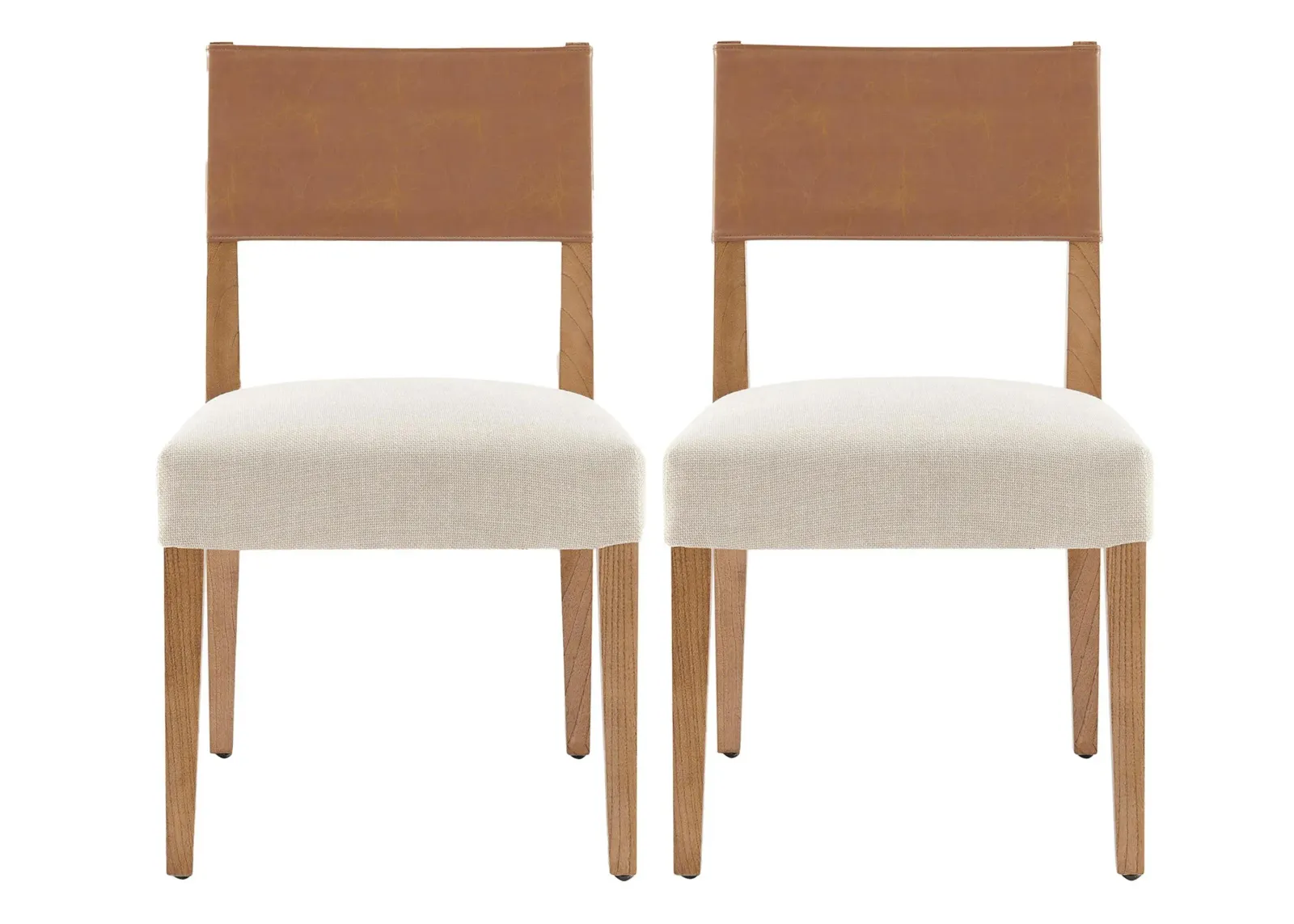 Kylo Dining Side Chair (Set of 2) in Borneo Chocolate/Meridien Cream by New Pacific Direct