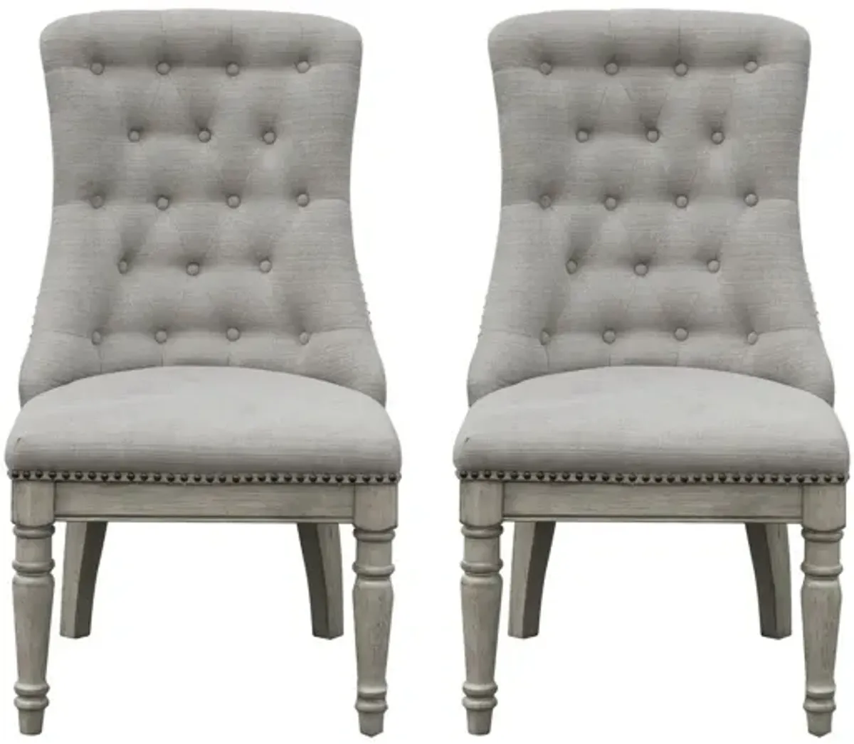 Madison Ridge Host Chair Set of 2 in Gray by Bellanest.