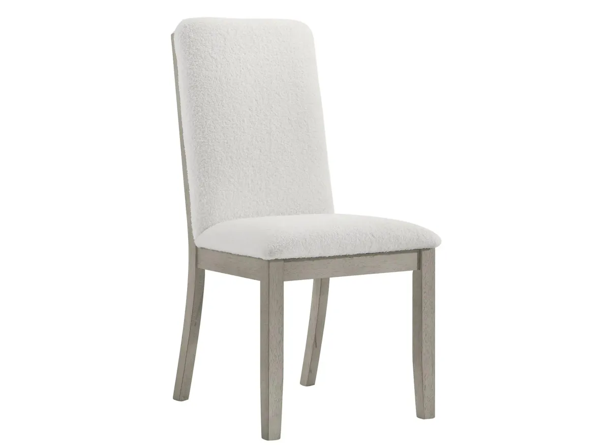 Torrie Side Chair- Set of 2 in Ivory Grey by Crown Mark