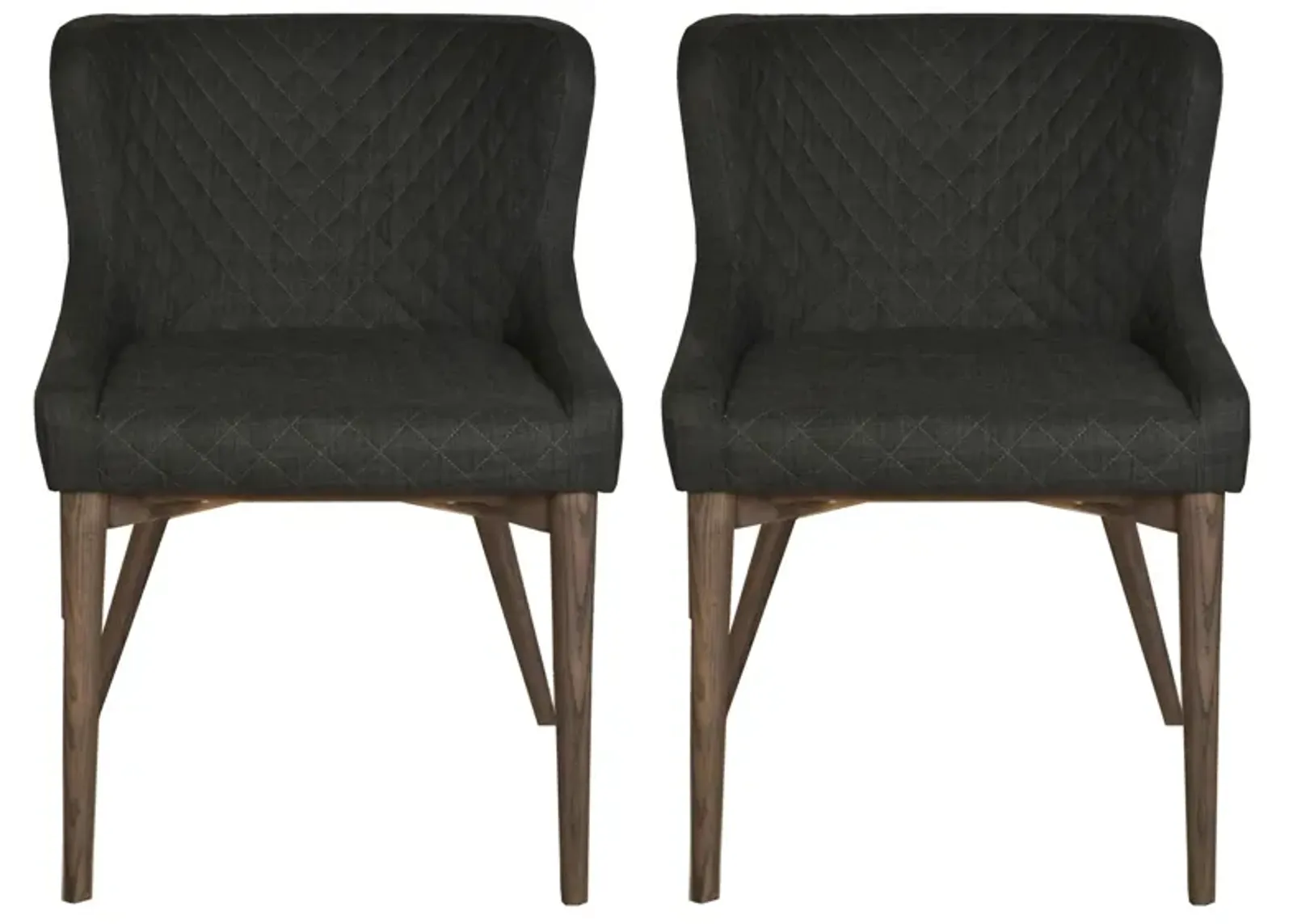 Mila Dining Chair-Set of 2 in Dark Grey by LH Imports Ltd