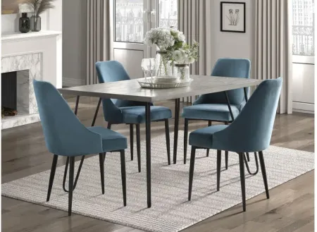 Weston Dining Chair Set of 2 in Blue by Homelegance