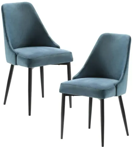 Weston Dining Chair Set of 2 in Blue by Homelegance